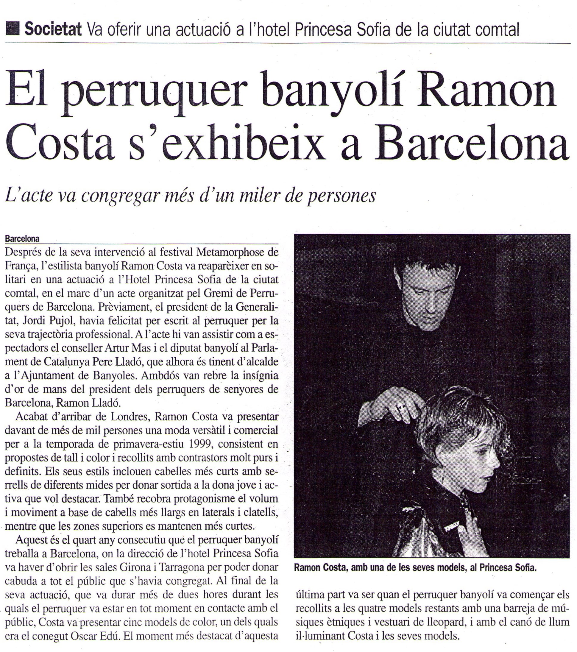 Mitjans Comunicació Premsa Costa Perruquer Banyoles