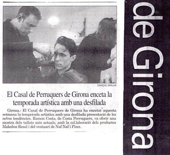 Mitjans Comunicació Premsa Costa Perruquer Banyoles