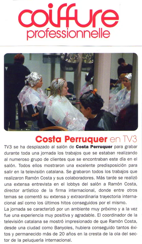 Mitjans Comunicació Premsa Costa Perruquer Banyoles