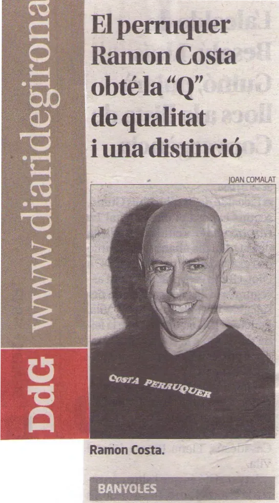 Mitjans Comunicació Premsa Costa Perruquer Banyoles