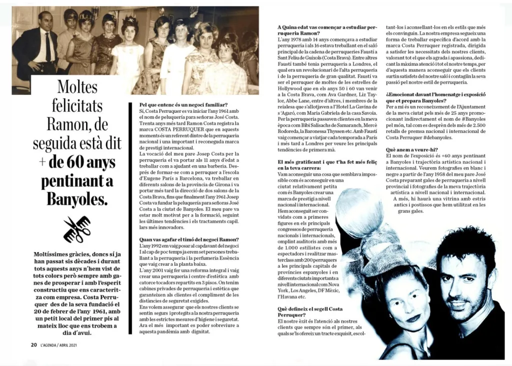 Mitjans Comunicació Premsa Costa Perruquer Banyoles