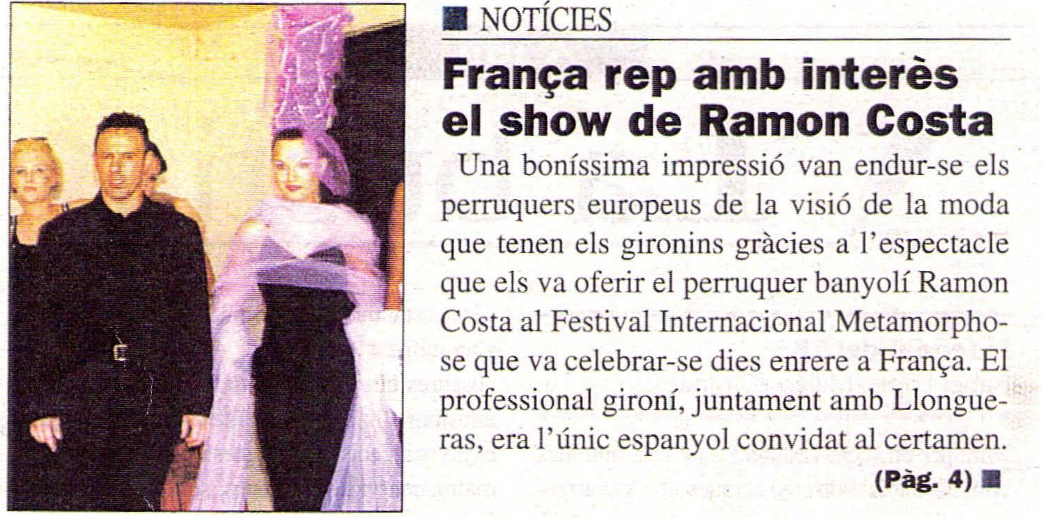 Mitjans Comunicació Premsa Costa Perruquer Banyoles