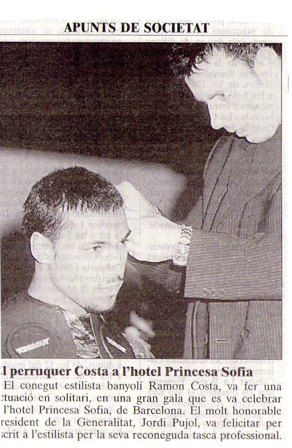 Mitjans Comunicació Premsa Costa Perruquer Banyoles
