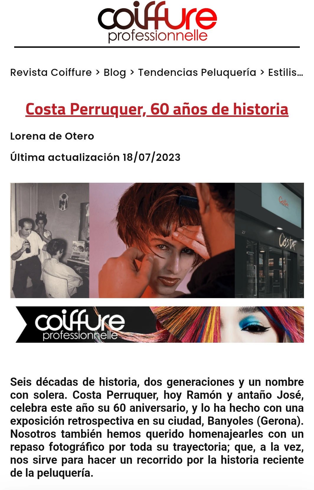 Mitjans Comunicació Premsa Costa Perruquer Banyoles